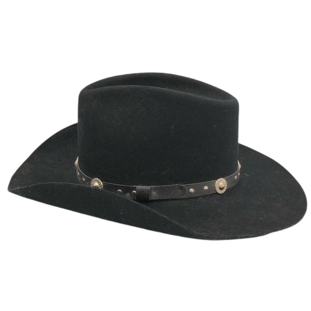 Resistol Bradford Western XX Premium Wool Size 7-1/2 Cowboy Hat black